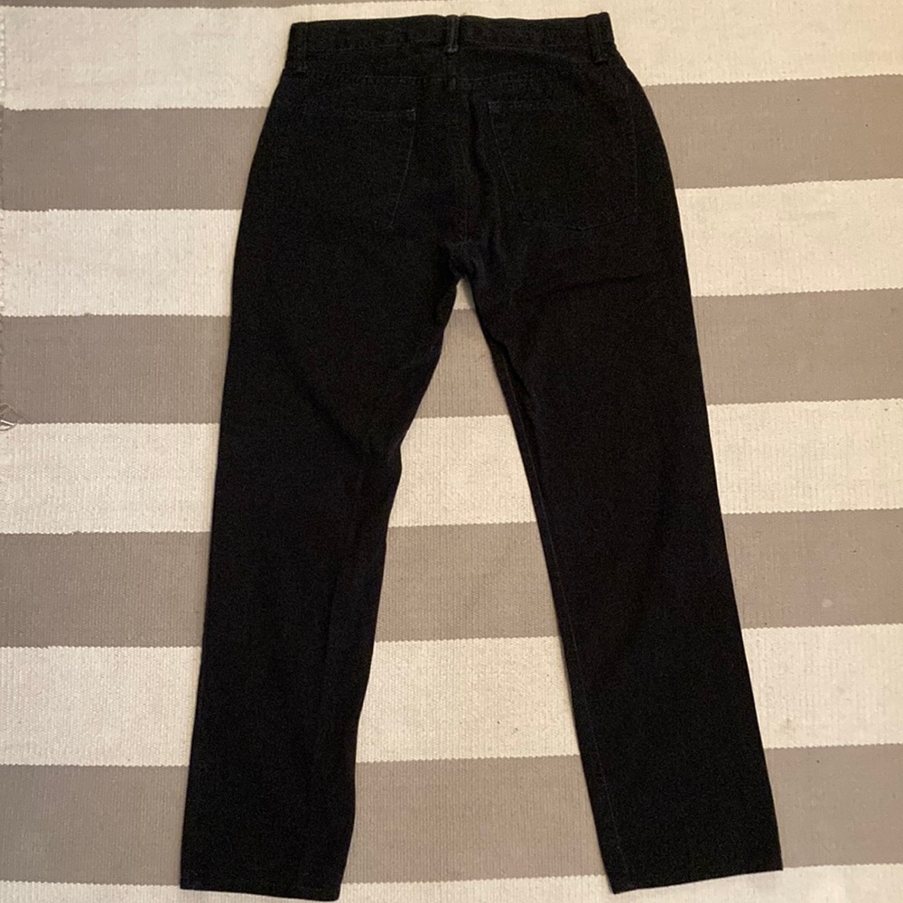 Gap Jeans Mens 29x30 Mid-Rise Straight Leg 5-Pocket Zip Dark Wash Black Denim - Picture 6 of 7